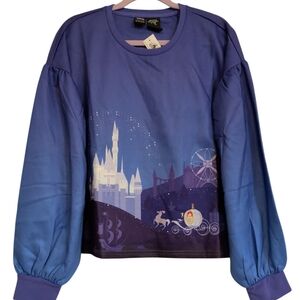 New Disney Cinderella Giadent Puff Sleeves Sweateshirt